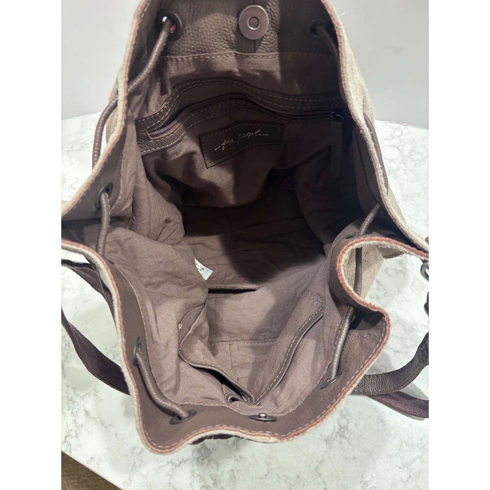 Free People New Tovey Suede Bucket Bag Light Dark Chocolate Brown Purse - Picture 3 of 7